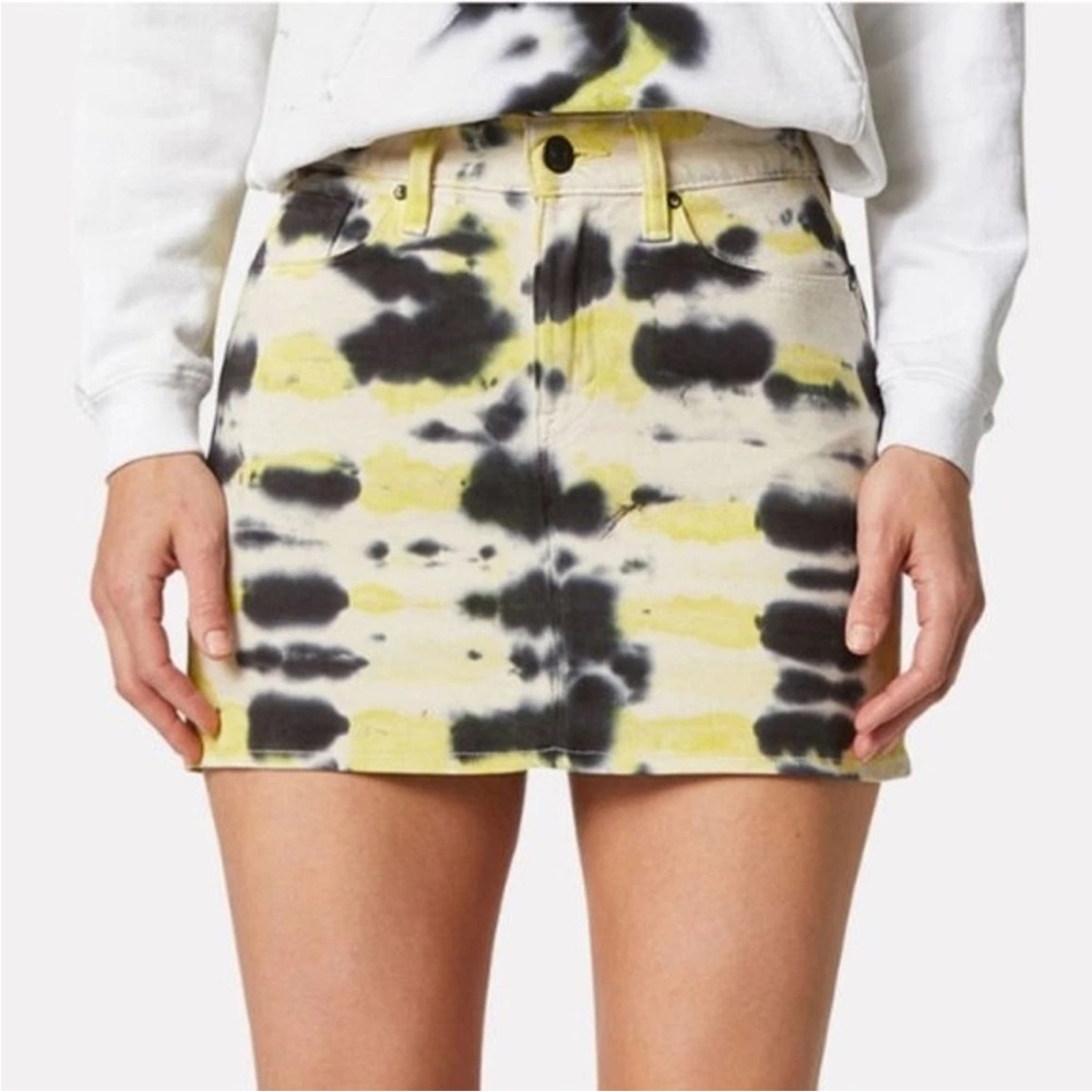 Hudson Viper Denim Tie Dye Mini Skirt Size 27